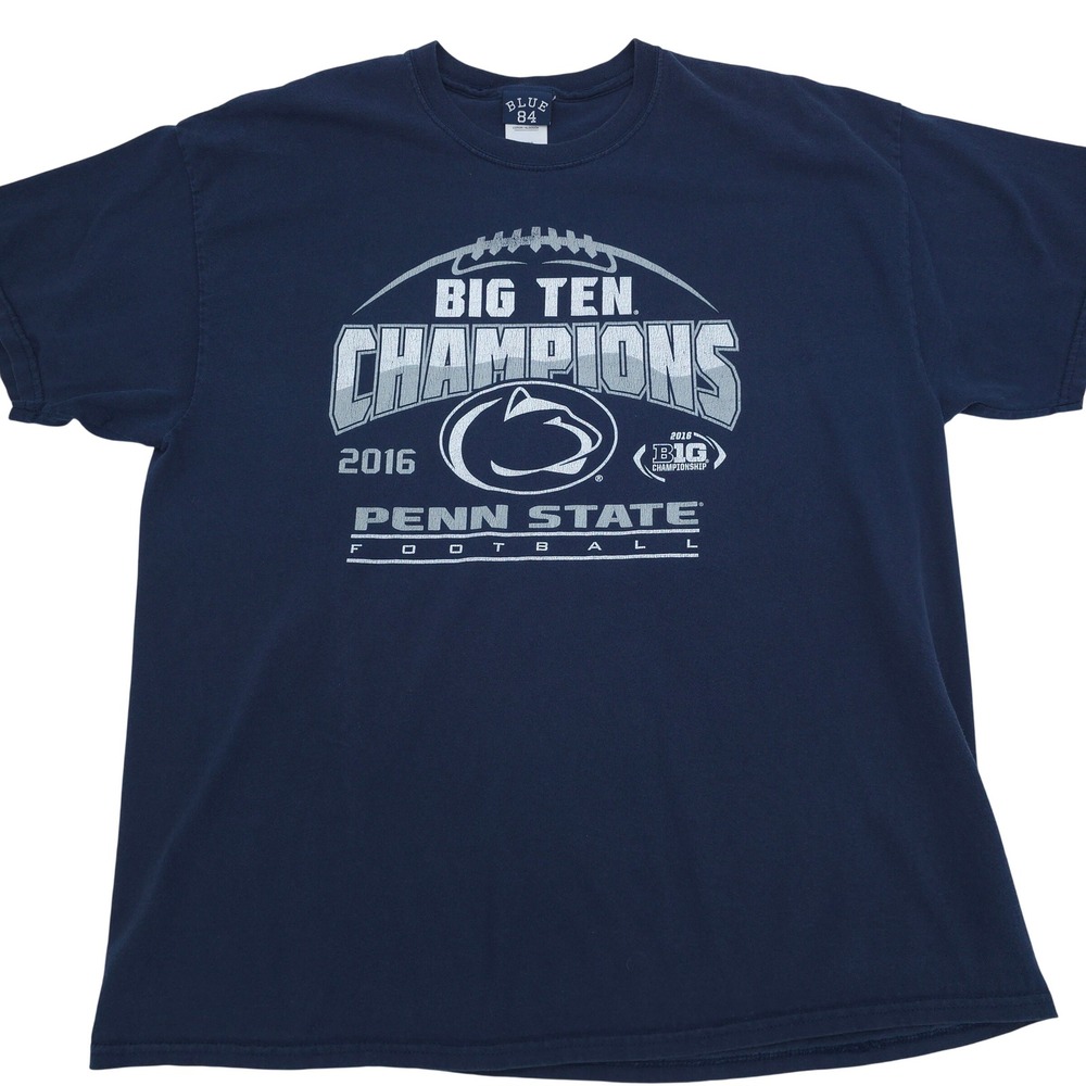 Penn State Nittany Lions 2016 Big Ten Football Champions T Shirt Blue 84 XL